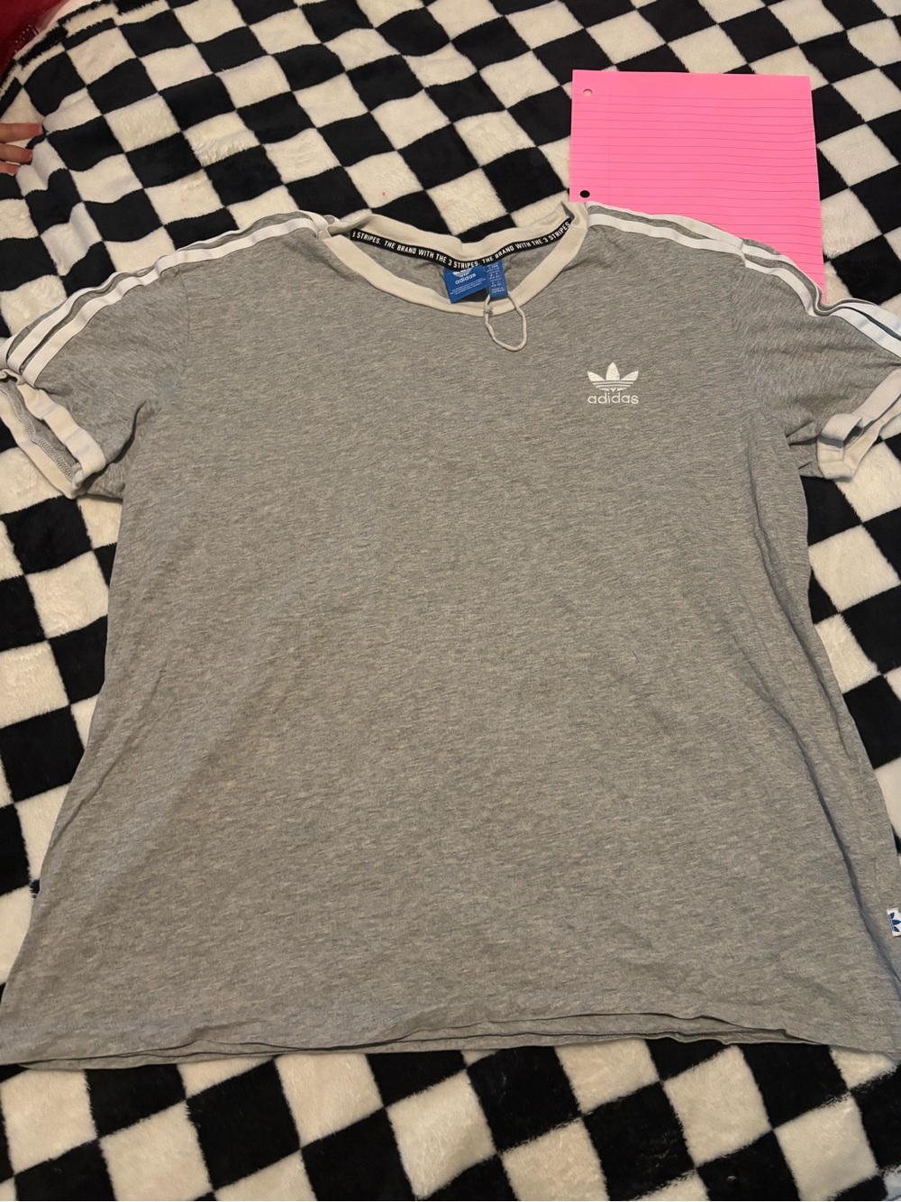 adidas Gray shirt with White Trim
